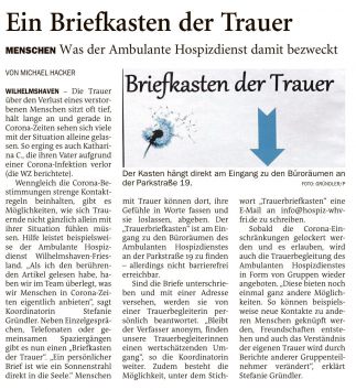 Briefkasten der Trauer