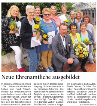 03.07.2024 WZ neue Ehrenamtliche