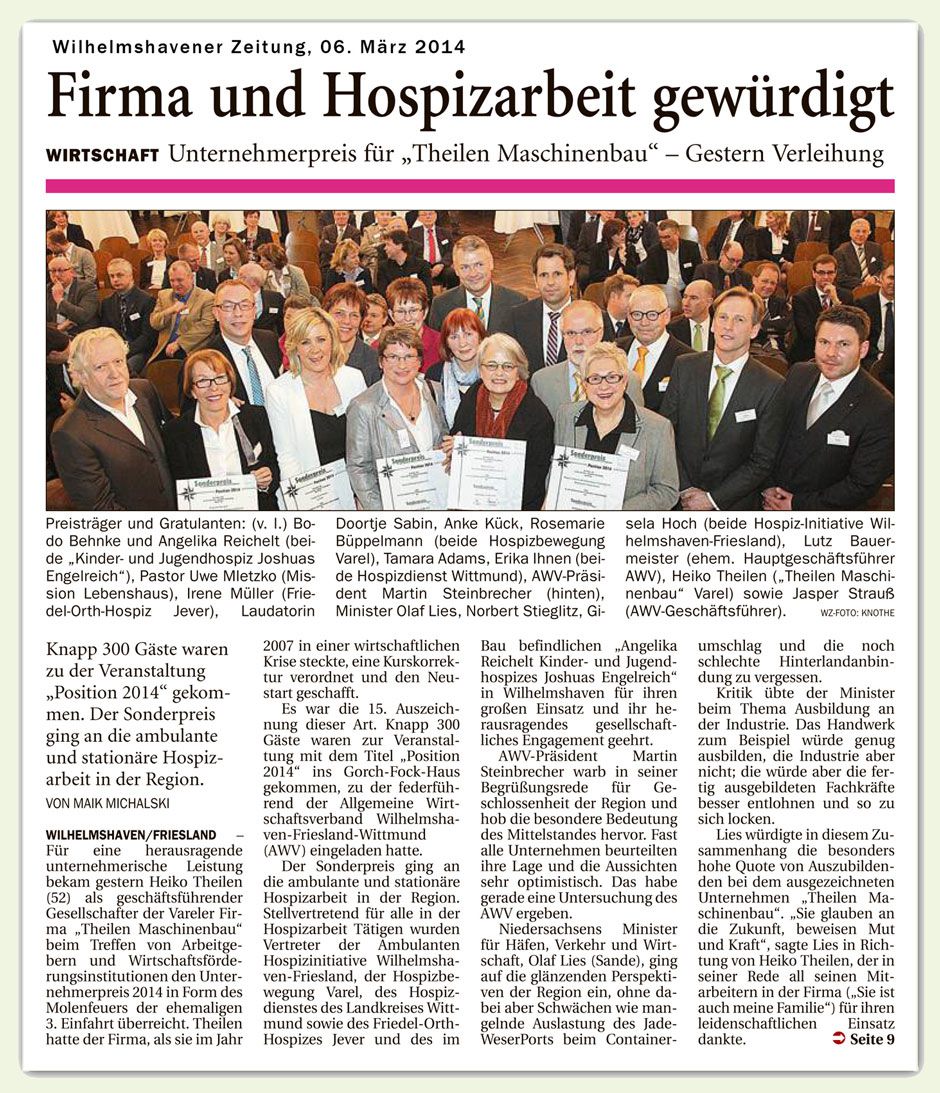 Wilhelmshavener Zeitung vom 06.03.2014